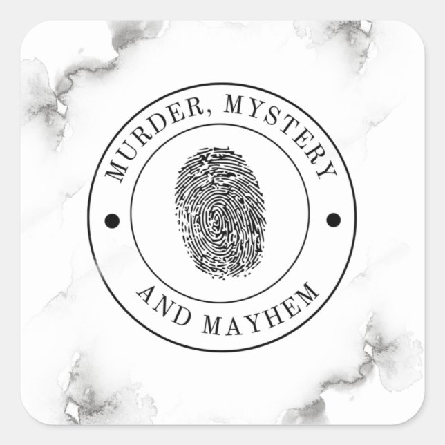 Murder Mystery and Mayhem  Square Sticker (Front)