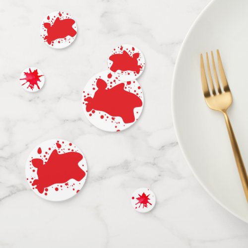 Murder mystery birthday dinner party bloody confetti