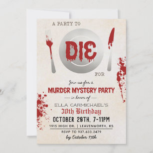 Murder Mystery Birthday Invitation