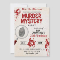 Murder Mystery Birthday Invitation