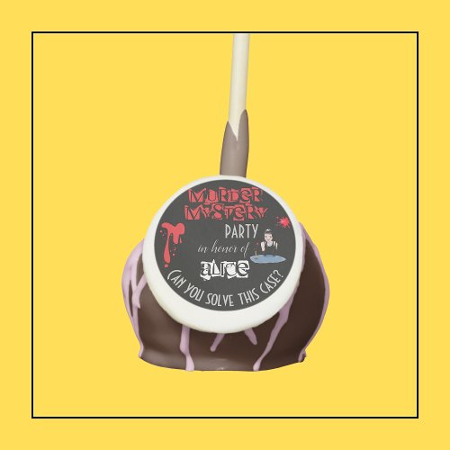 Murder Mystery Birthday Party Black Elegant  Cake Pops