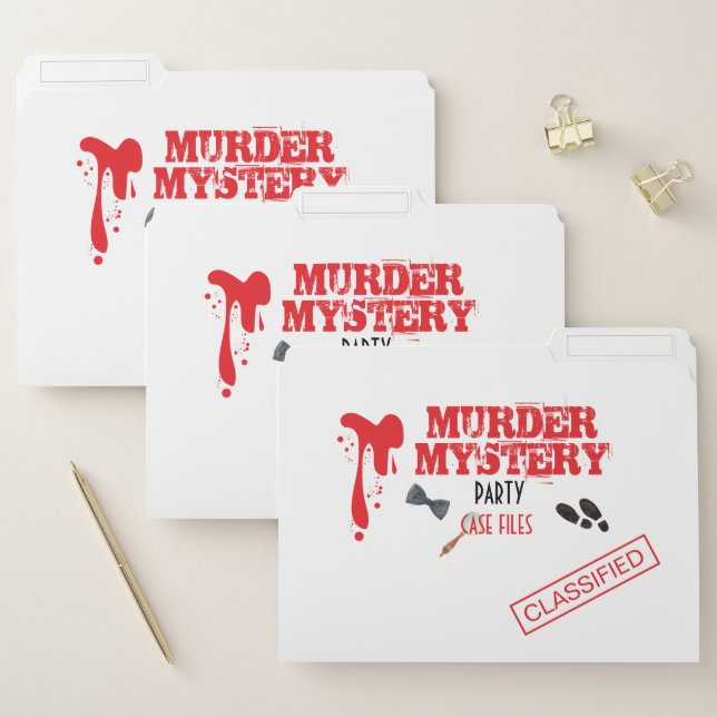 Murder Mystery Birthday Party Case Files File Folder (Set)
