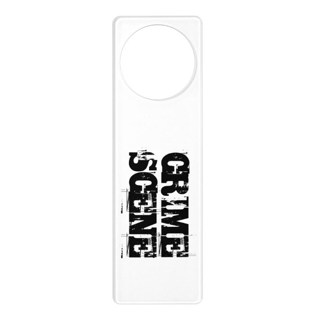 Murder Mystery Birthday Party CRIME SCENE Door Hanger (Front)