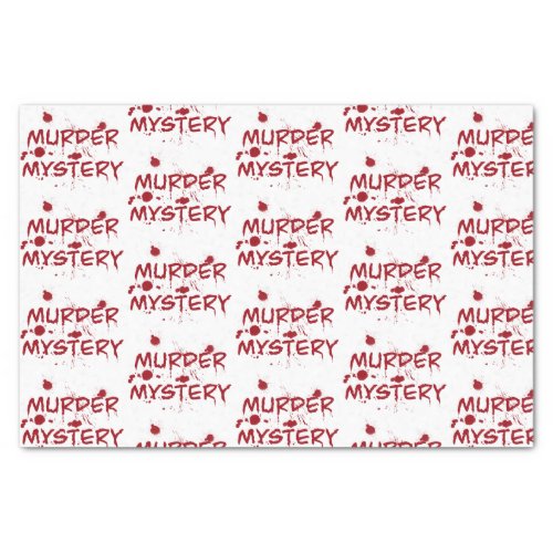Murder mystery crime fan cold case blood wrapping  tissue paper
