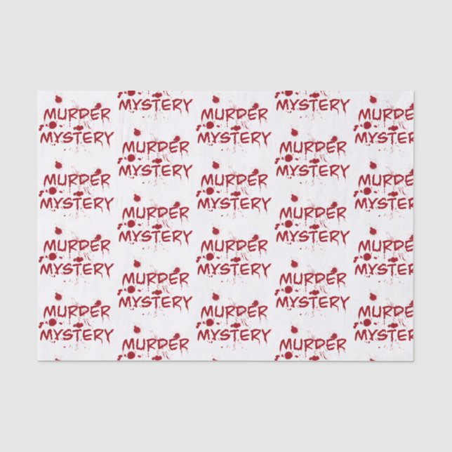 Murder mystery crime fan cold case blood wrapping  tissue paper (Front)