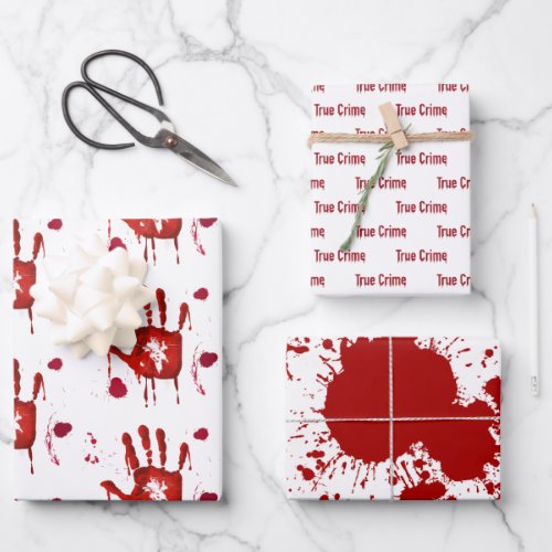 Murder mystery crime fan cold case  wrapping paper