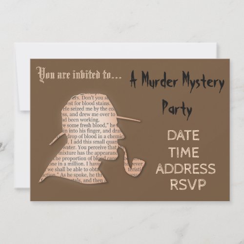 Murder Mystery detective theme party Invitation