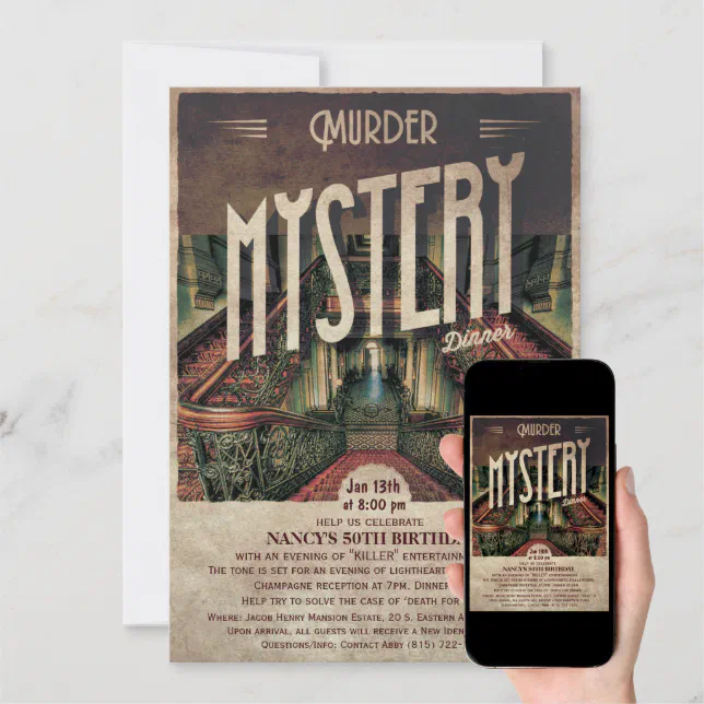 Murder Mystery Dinner Invitation | Zazzle