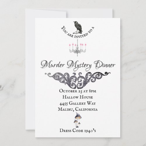 Murder Mystery Dinner Invitation