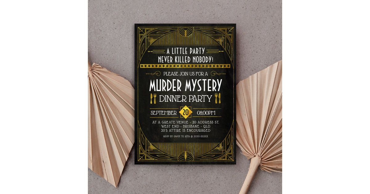 Murder Mystery Party Invitations