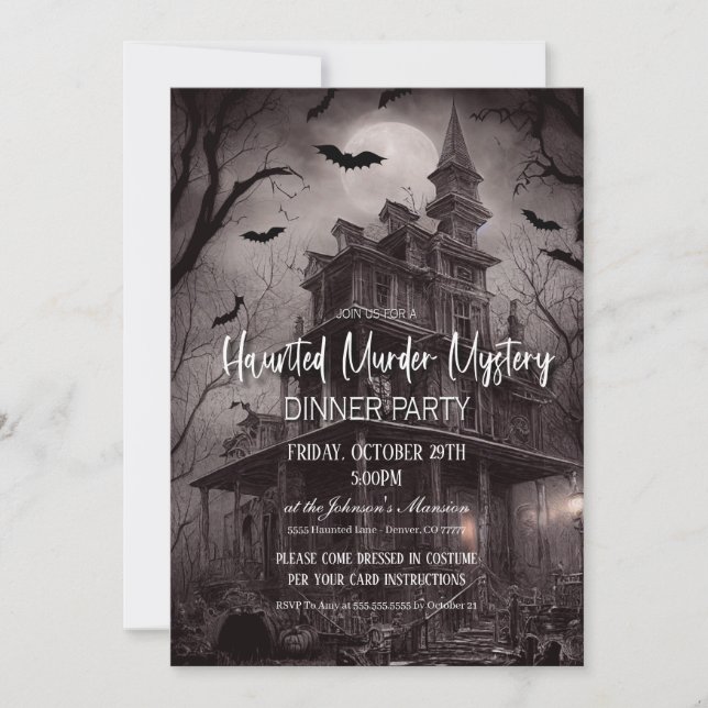 Murder Mystery Dinner Party Invitation (Front)