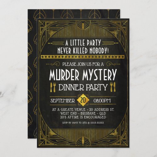Murder Mystery Dinner Party Invitation