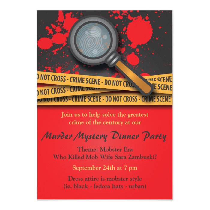 Murder Mystery Dinner Party Invitation Zazzle