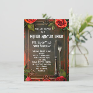 Murder Mystery Dinner Social or Birthday Party Invitation