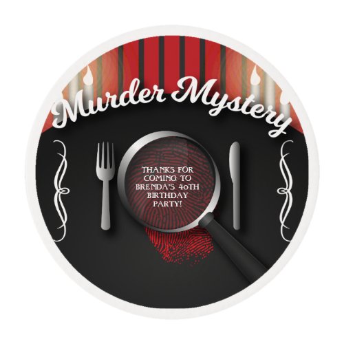 Murder Mystery Dinner Theater Party Edible Frosting Rounds