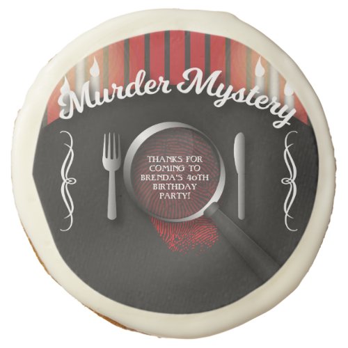 Murder Mystery Dinner Theater Party Sugar Cookie