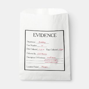 Murder Mystery Evidence Favor Bag