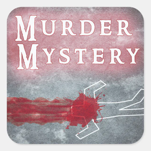 Murder Mystery Genre Square Book Cover Sticker | Zazzle