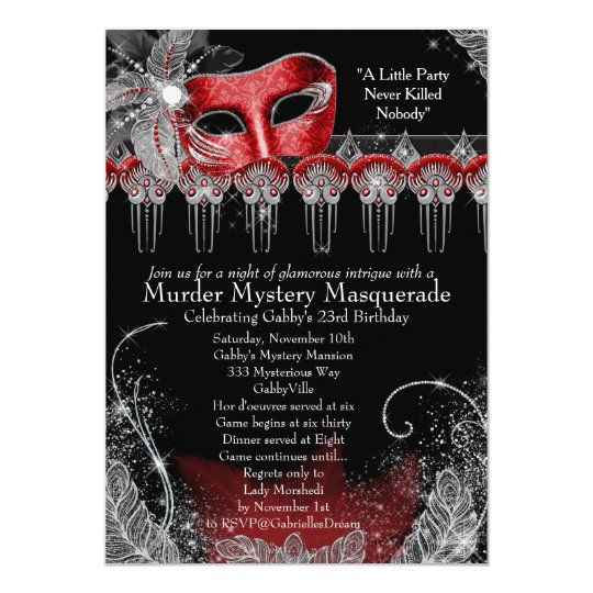 murder mystery masquerade invitation zazzle com masqurade invitation