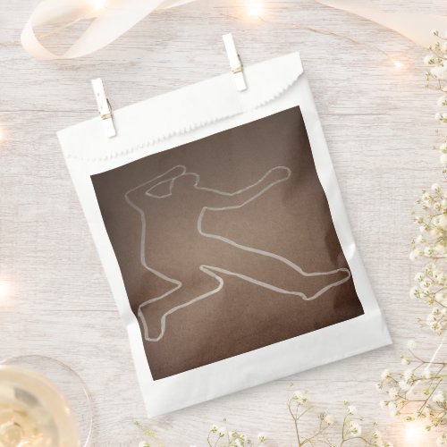 Murder Mystery Outlined Body Birthday Favor Bag