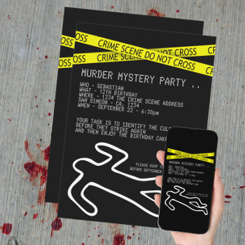 Murder Mystery Party Invitation by Ricaso_Occasions at Zazzle