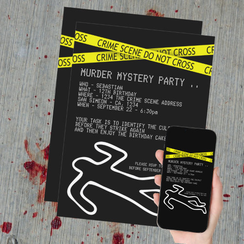 Murder Mystery Party Invitation