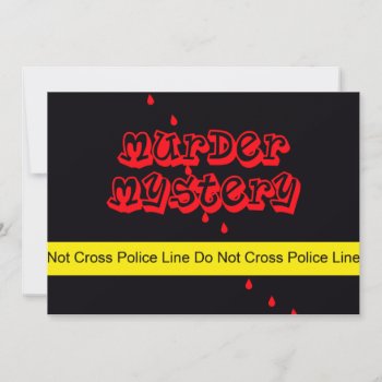 Murder Mystery Party Invitation Serving Murder by henishouseofpaper at Zazzle