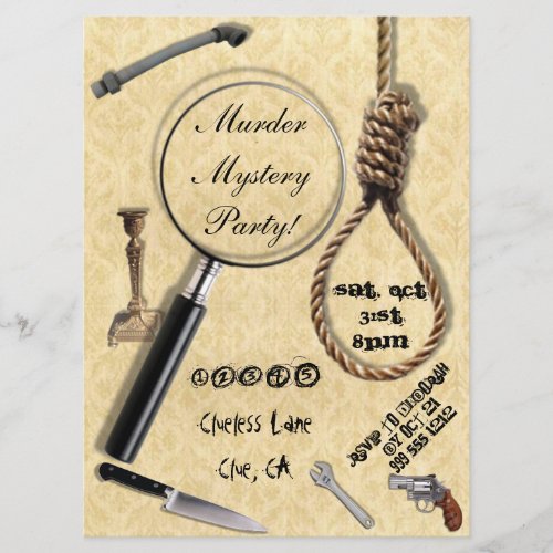 Murder Mystery Party Invitations