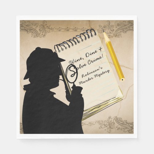 Murder Mystery Party Napkins Personalized 2