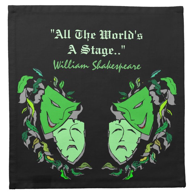 Murder Mystery Party Napkins William Shakespeare (Front)