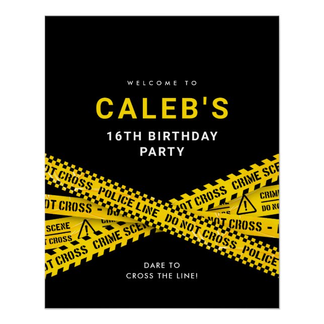 Murder mystery Party welcome sign (Front)