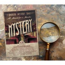 Murder Mystery Train Invitation