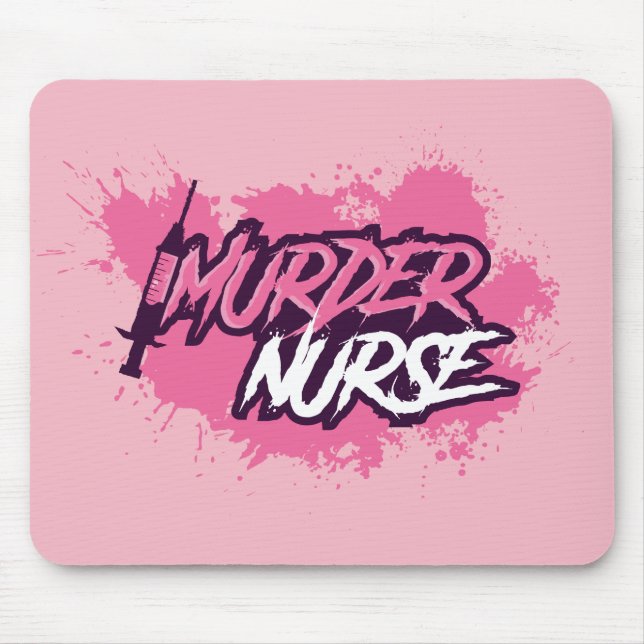 Murder Nurse Splat Mousepad - Pink (Front)