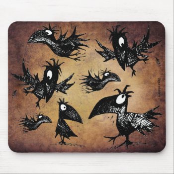 Murder Of Crows Mouse Pad by StrangeStore at Zazzle