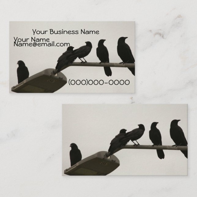 Murder on the street light business card (Front/Back)
