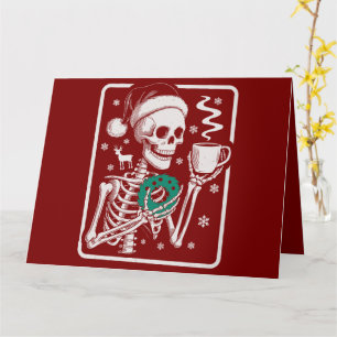 Murder Shows Friends Horror Tee Skeleton Christmas Card