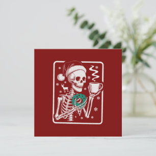 Murder Shows Friends Horror Tee Skeleton Christmas Invitation