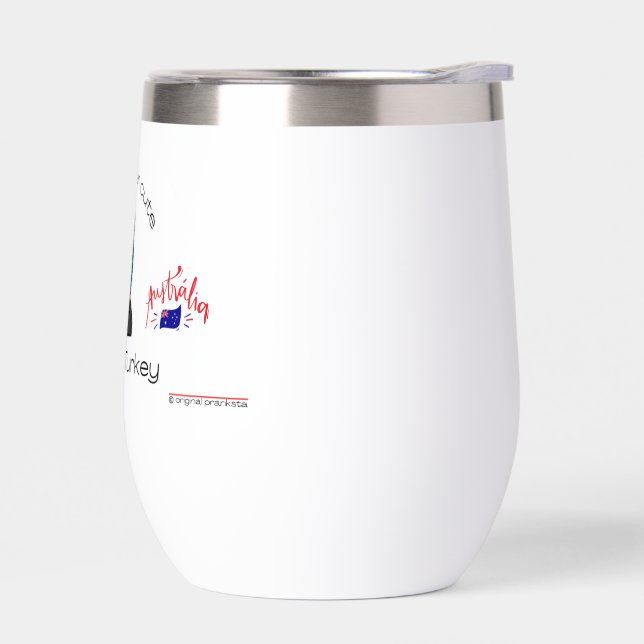 Murder Turkey - wine mug Thermal Wine Tumbler (Left)