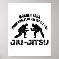 Murder Yoga Inner Peace Jiu-jitsu Funny Grappling 