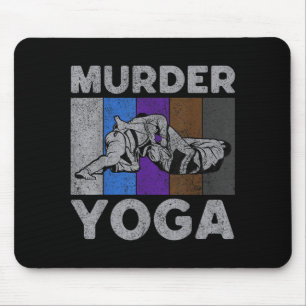 Murder Yoga Vintage BJJ Brazilian Jiu Jitsu Mouse Pad