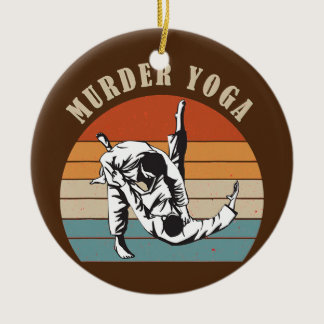Murder yoga vintage Funny  Ceramic Ornament