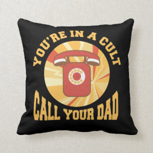 Murderino Cult Call Your Dad True Crime Throw Pillow