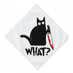 Murderous Cat With Knife Bandana