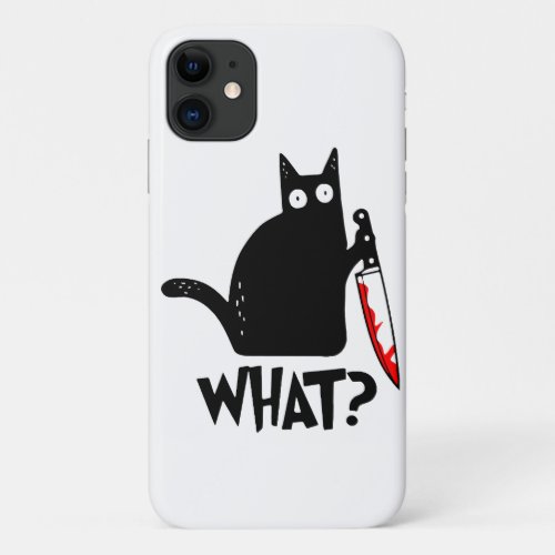 Murderous Cat With Knife iPhone 11 Case