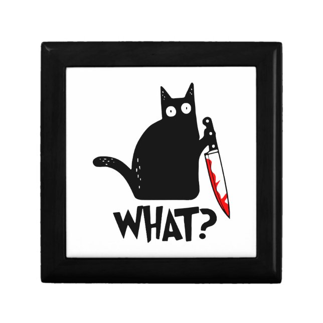 Murderous Cat With Knife Gift Box (Front)