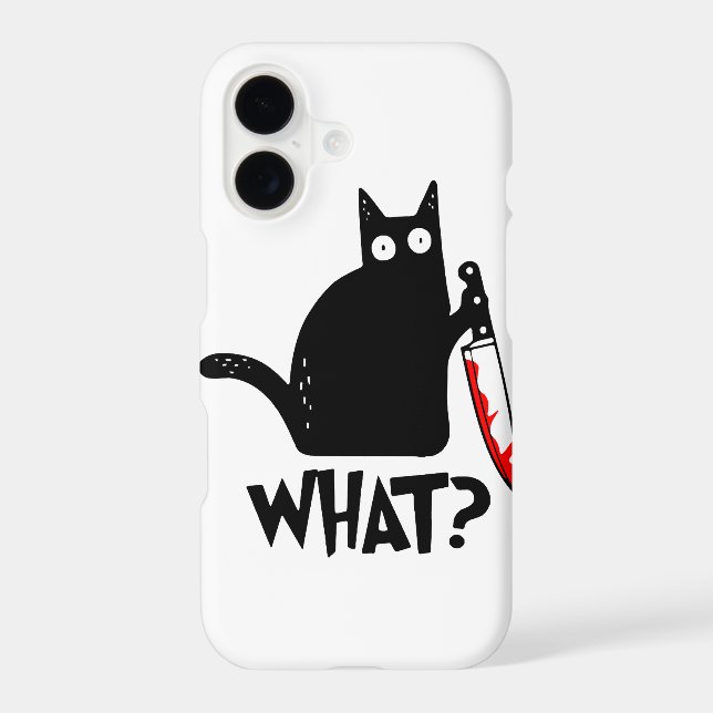 Murderous Cat With Knife Iphone Case (Back)