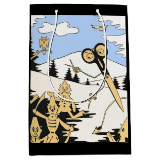 murderous scissors print medium gift bag