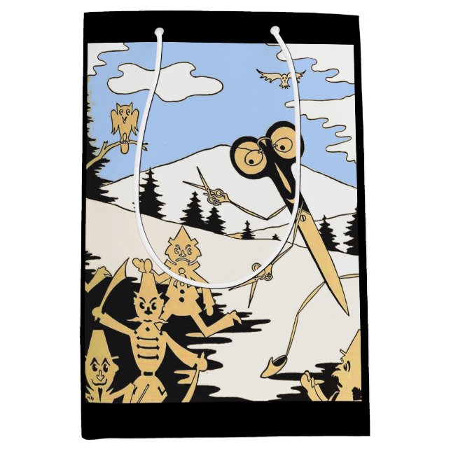 murderous scissors print medium gift bag (Front)