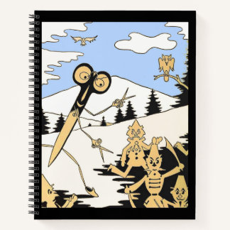 murderous scissors print notebook