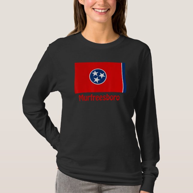 Murfreesboro Tennessee Usa Flag Souvenir T-Shirt (Front)